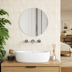 50cm Round Silver Wall Mirror - Dimensions and Specs