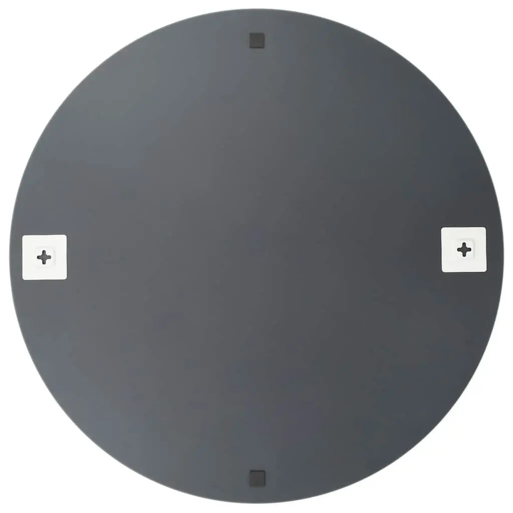 Round Wall Mirror 50cm Diameter Glass Silver Modern Minimalist Home Decor