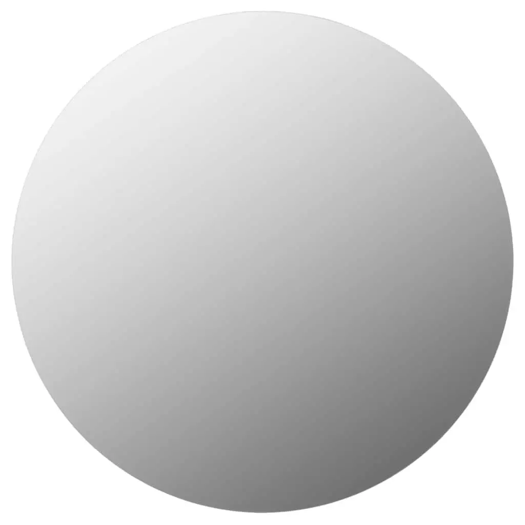 60cm Round Wall Mirror with Silver Edge