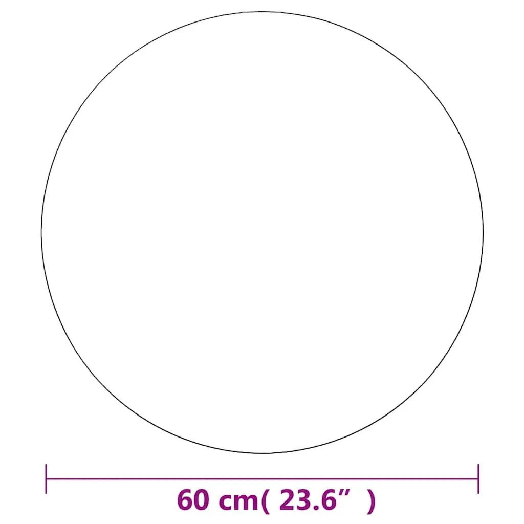 60cm Round Wall Mirror with Silver Edge