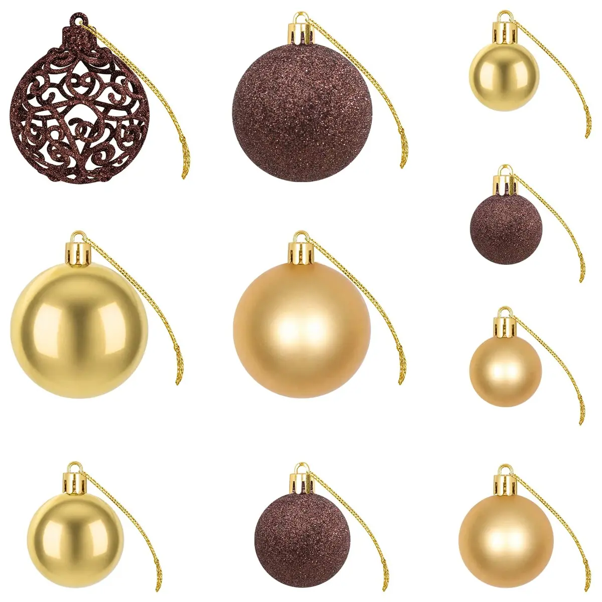 Christmas Ball Ornaments Set for Tree Home Office 3cm 4cm 6cm Multicolour Shatterproof