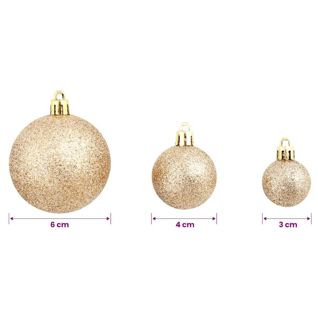 Christmas Ball Ornament Set for Tree Decoration 3cm 4cm 6cm Shatterproof