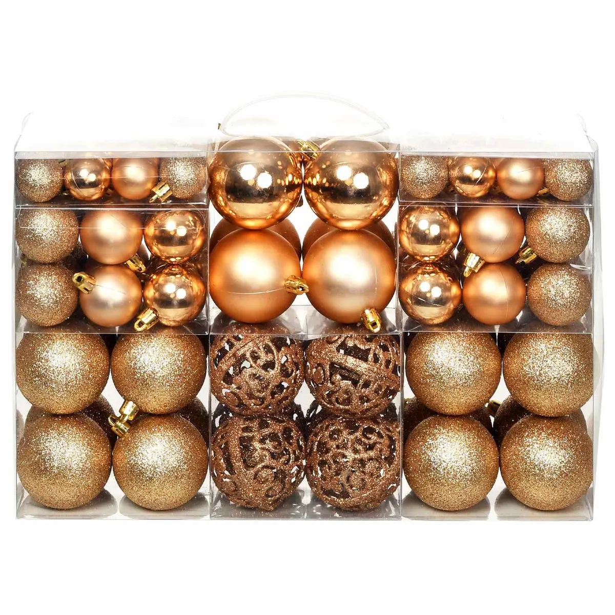 Christmas Ball Ornament Set for Tree Decoration 3cm 4cm 6cm Shatterproof