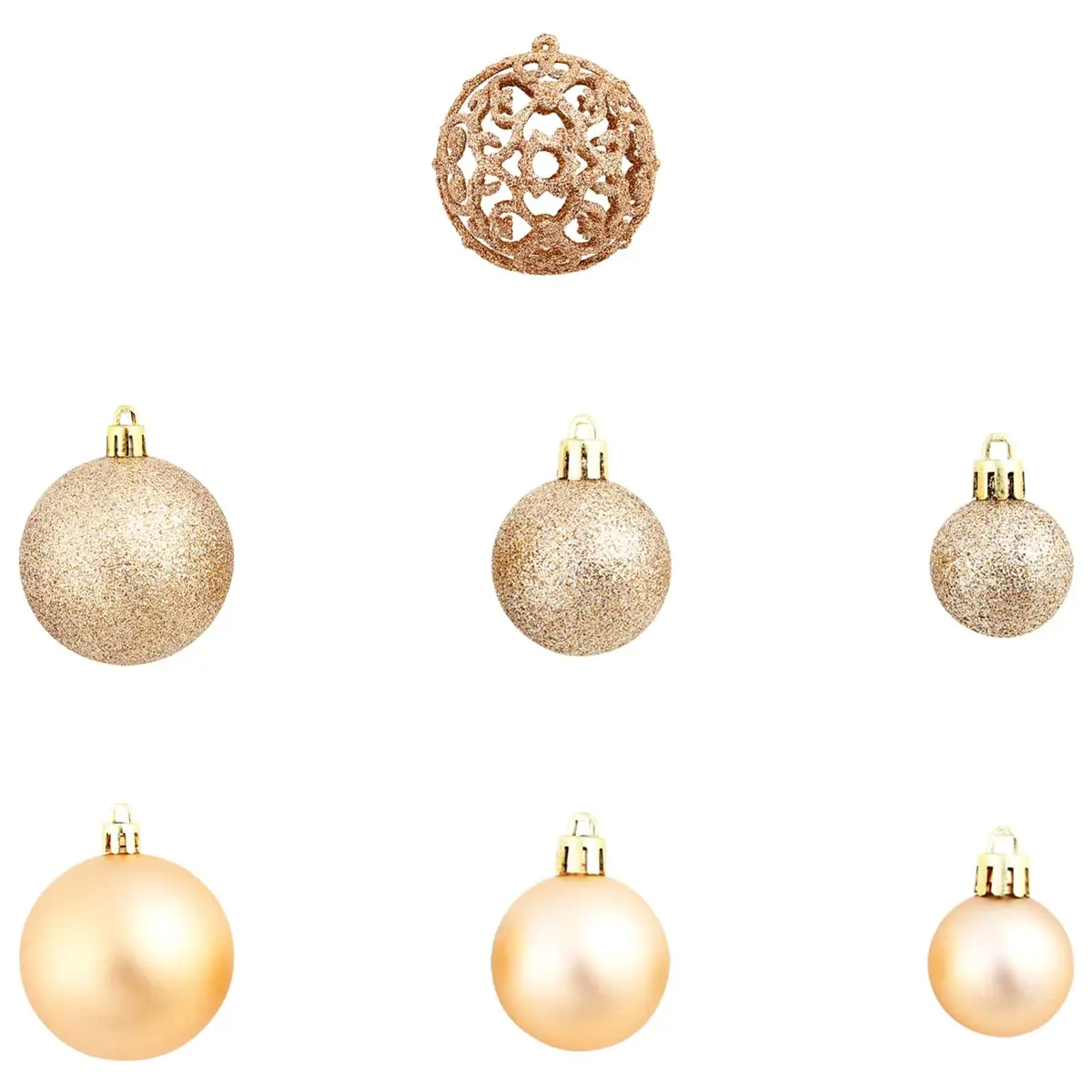 Christmas Ball Ornament Set for Tree Decoration 3cm 4cm 6cm Shatterproof