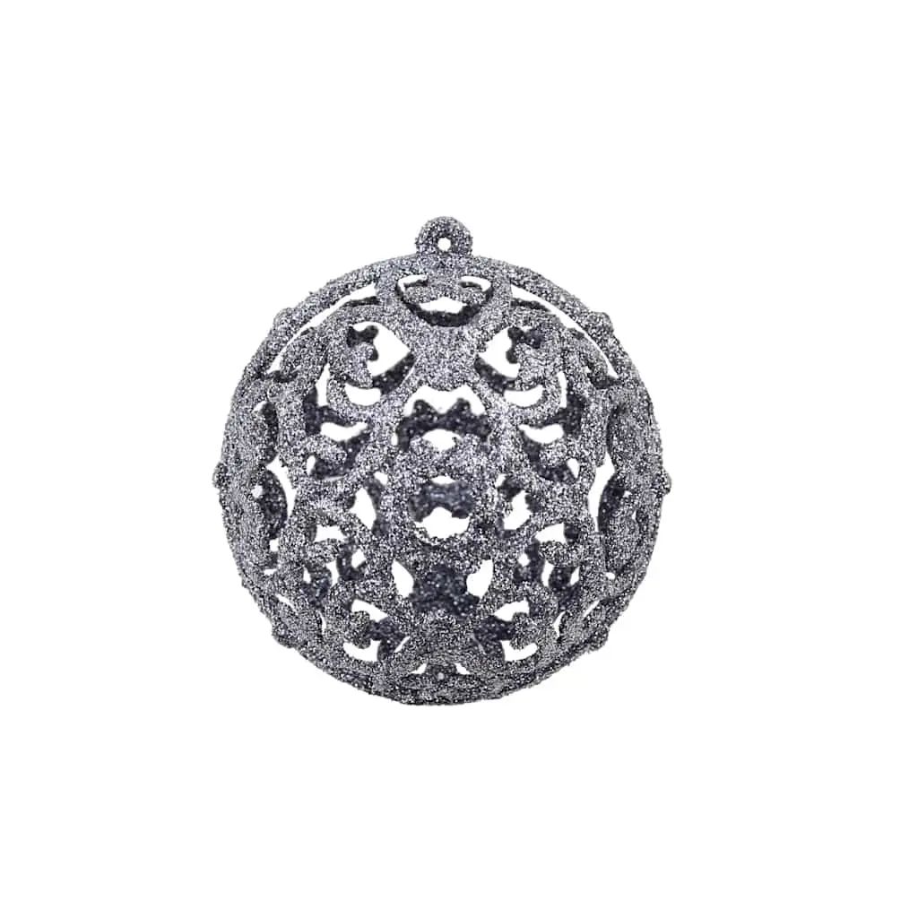 Christmas Ball Ornament Set 100 Piece 3cm 4cm 6cm White Grey Shatterproof