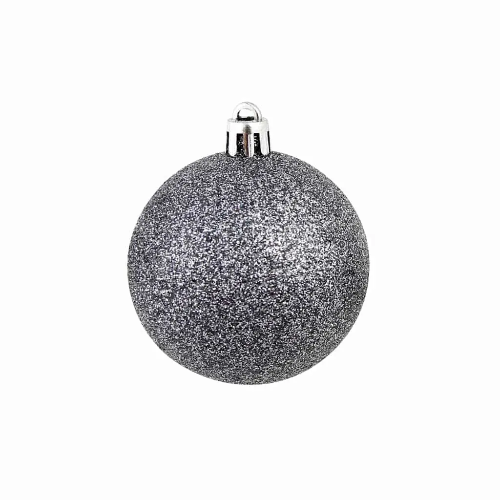 Christmas Ball Ornament Set 100 Piece 3cm 4cm 6cm White Grey Shatterproof