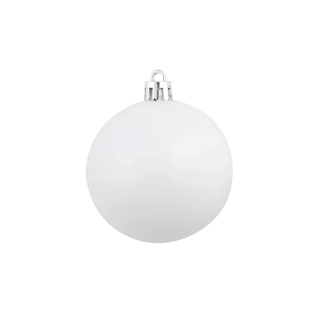 Christmas Ball Ornament Set 100 Piece 3cm 4cm 6cm White Grey Shatterproof