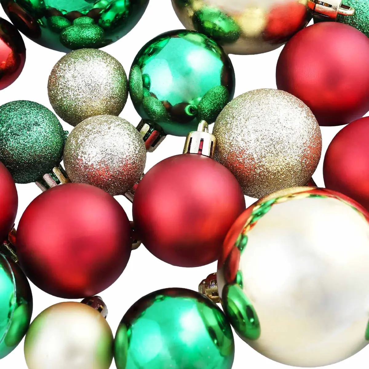 Multicolour Shatterproof Christmas Baubles 100 Piece Tree Ornaments for Holiday Decoration