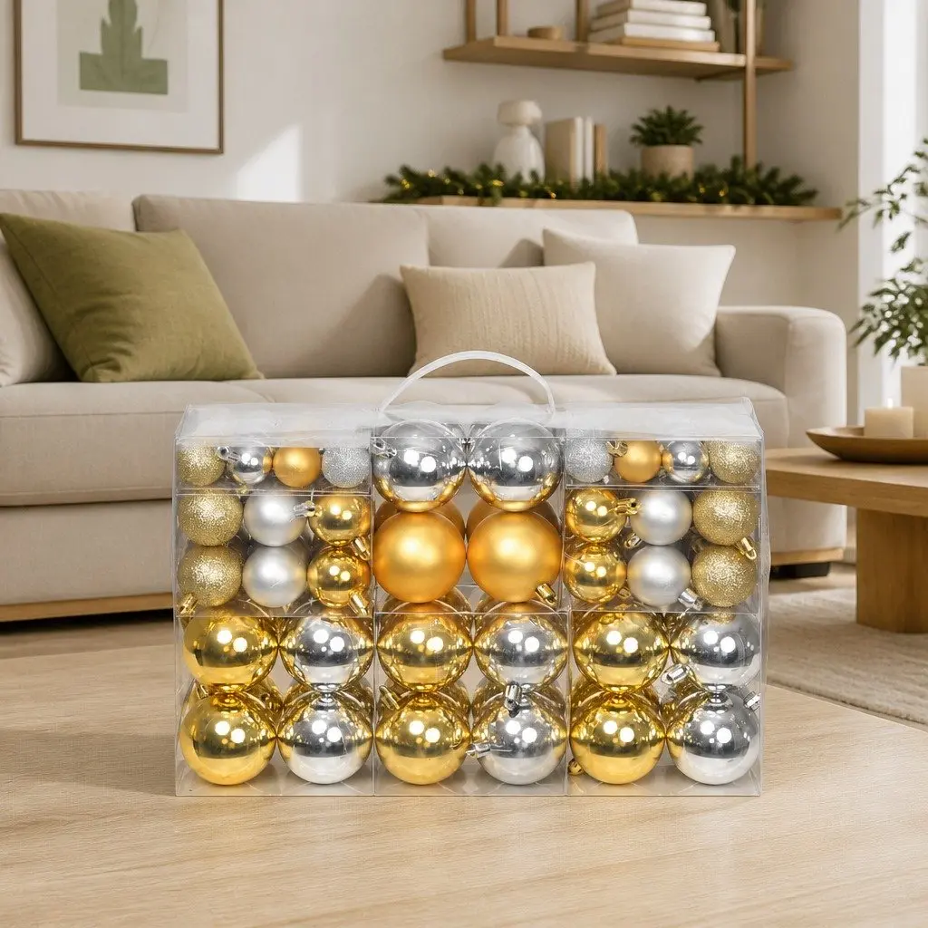 Christmas Balls Ornaments for Tree Home Office Shatterproof 100 Piece