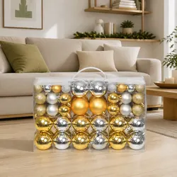 100 Shatterproof Christmas Balls Ornaments Set