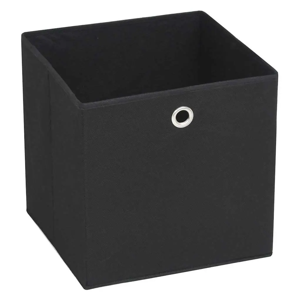 Non-woven Storage Boxes 10 Pack Household Organisers Black Fabric Foldable