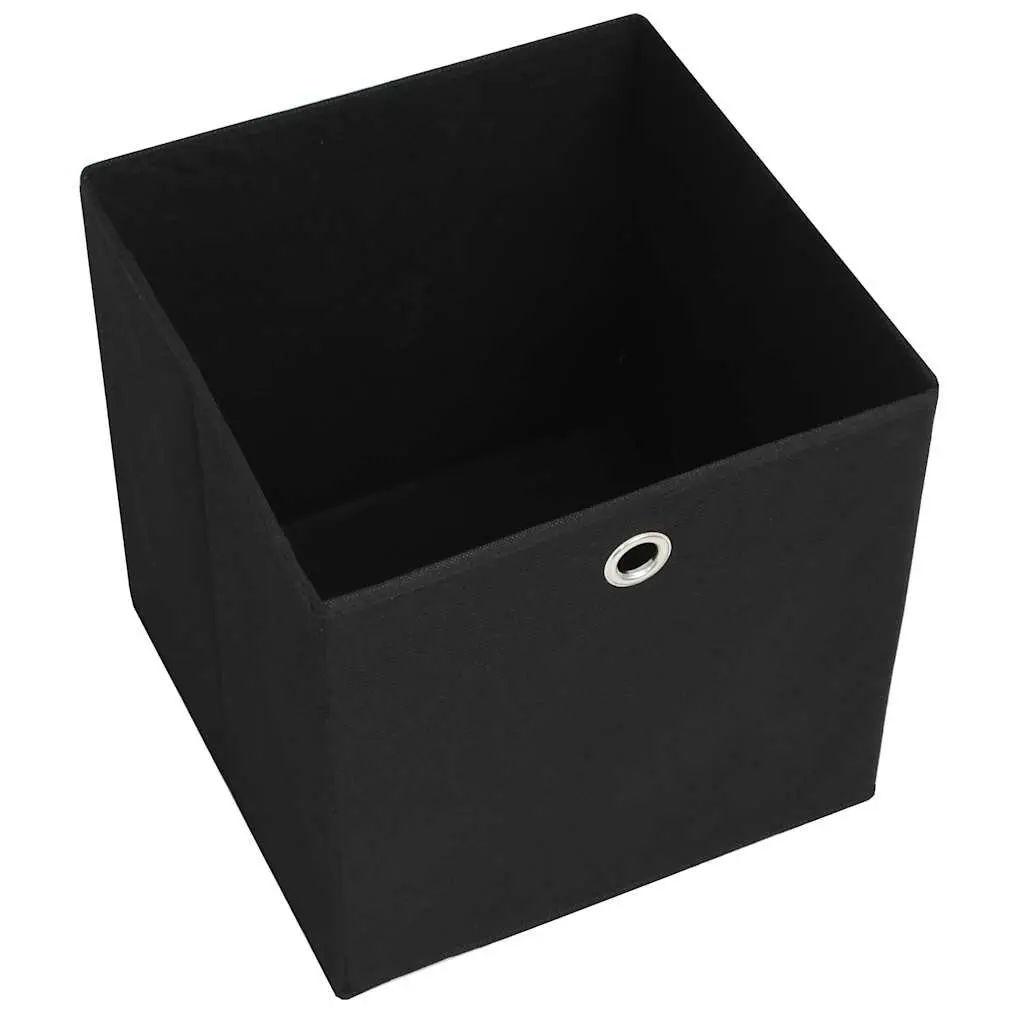 Non-woven Storage Boxes 10 Pack Household Organisers Black Fabric Foldable