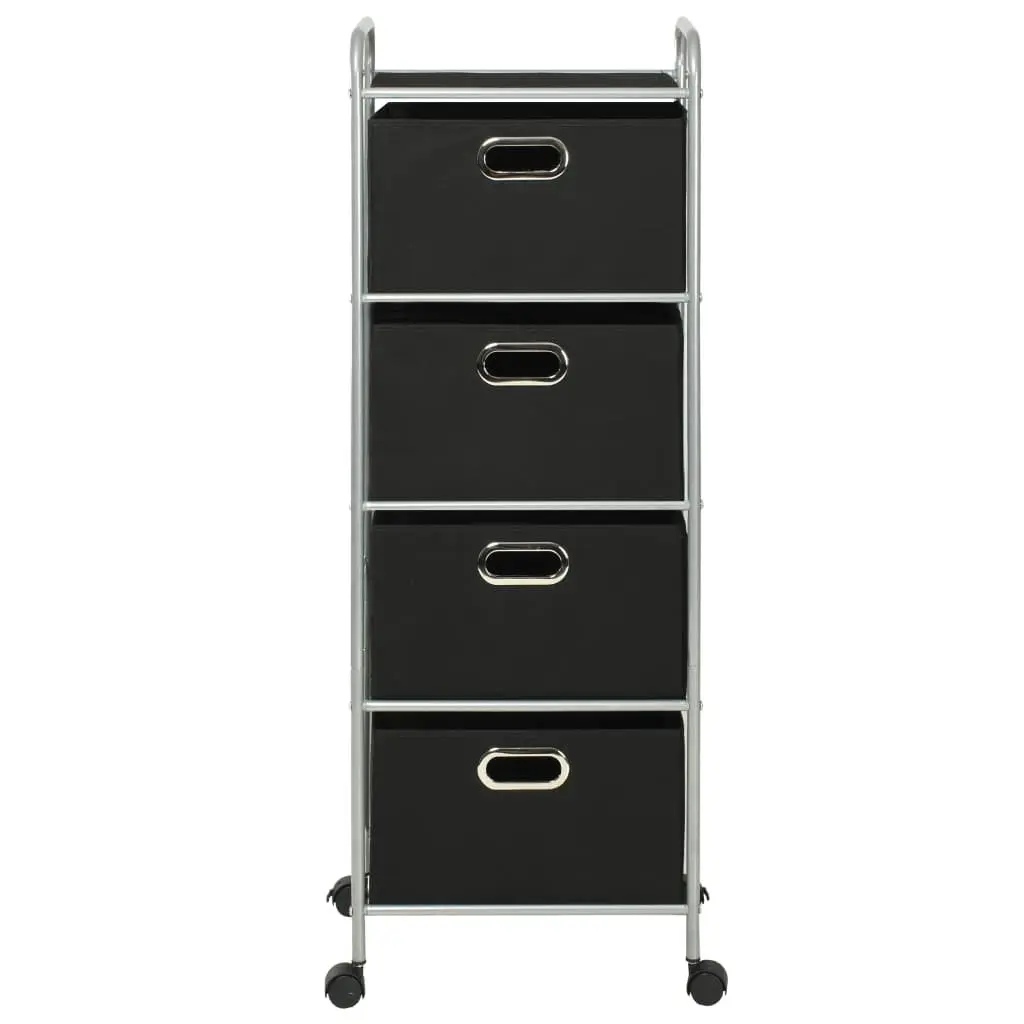 Shelving Unit for Bedroom Bathroom Organiser with 4 Shelves and 3 Storage Boxes