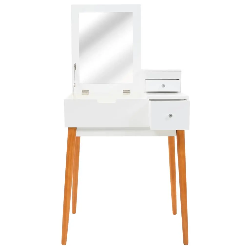 Dressing Table for Bedroom 60W x 50D x 86H cm with Mirror and Storage Compartments