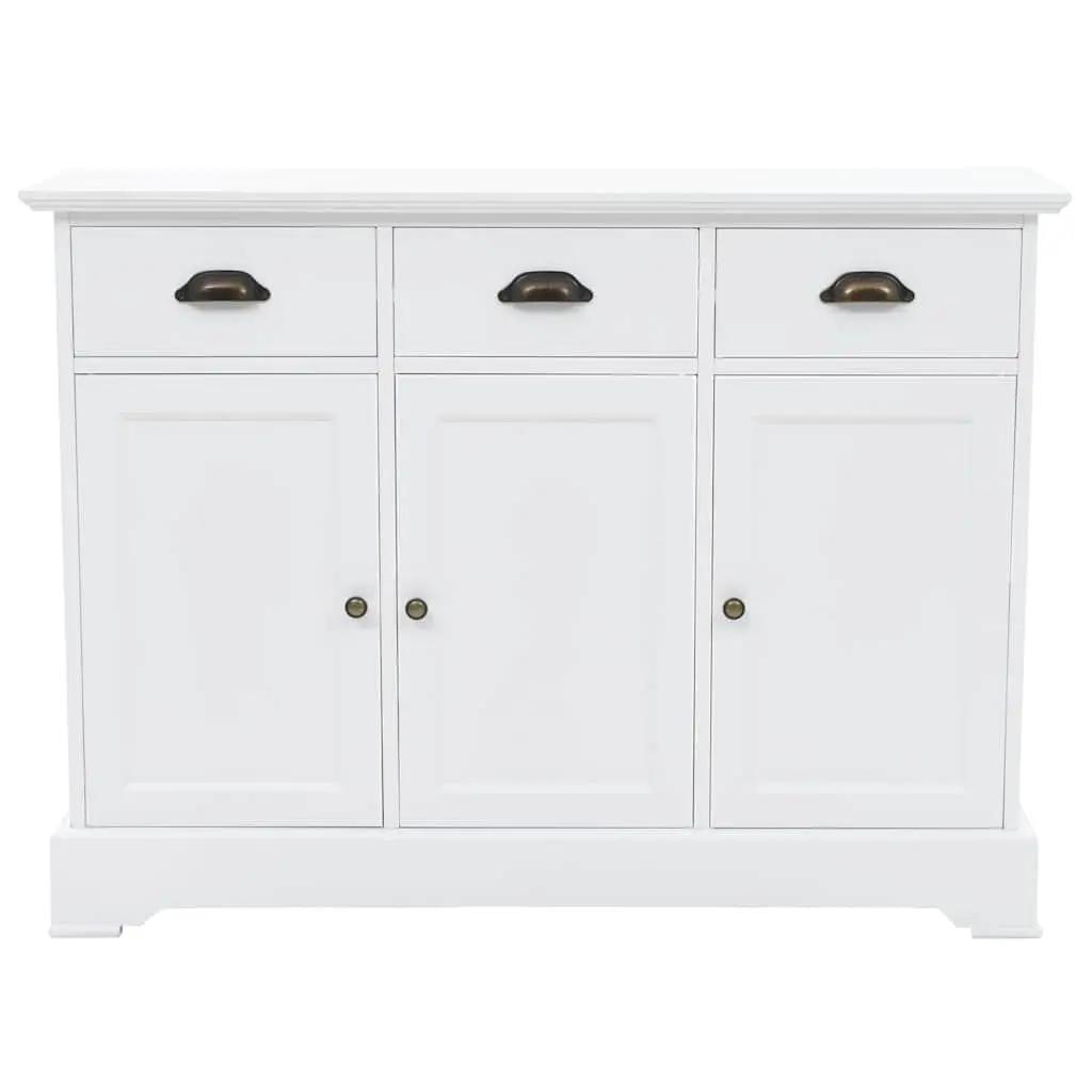 White Sideboard 3 Door Storage Cabinet Living Room Buffet Furniture