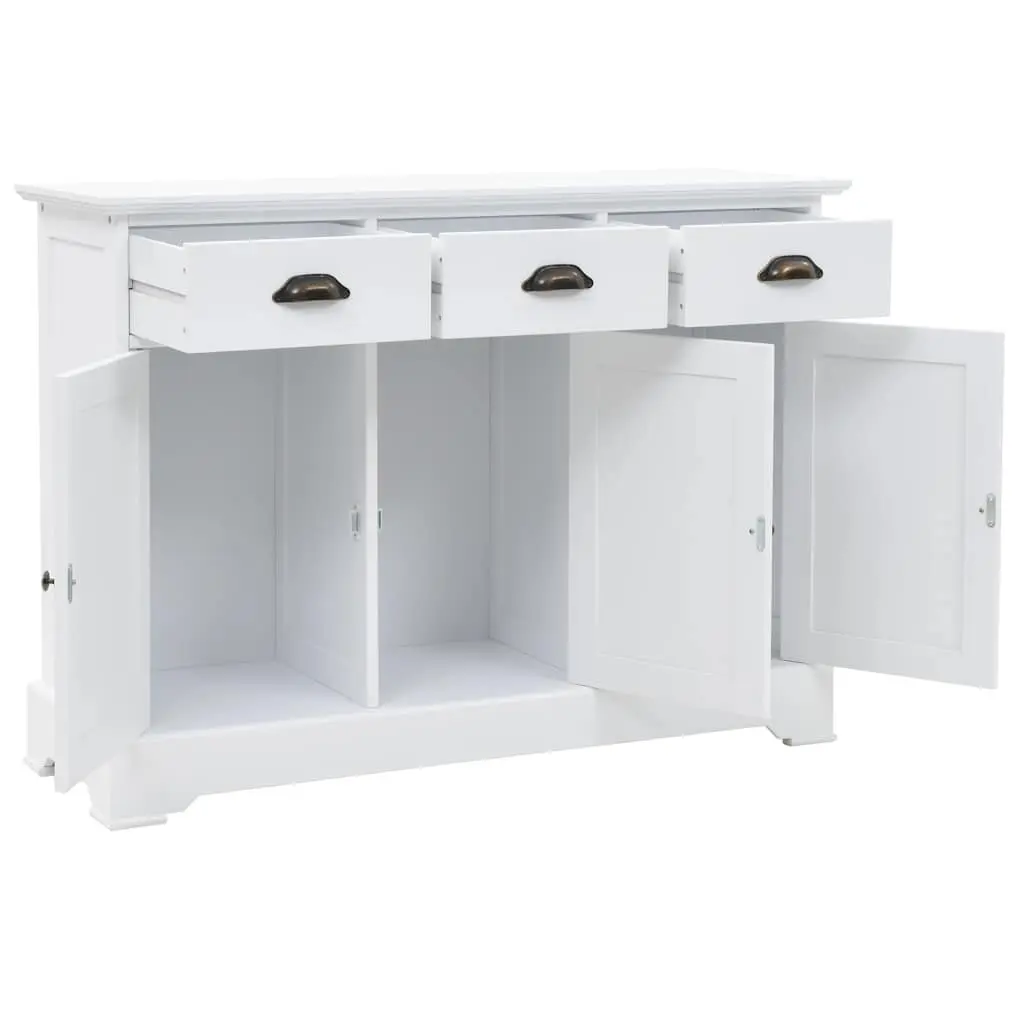 White Sideboard 3 Door Storage Cabinet Living Room Buffet Furniture