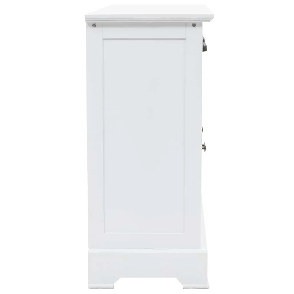 White Sideboard 3 Door Storage Cabinet Living Room Buffet Furniture