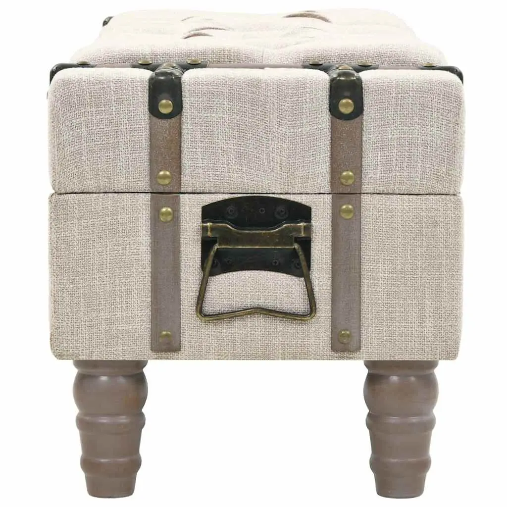 Storage Bench Entryway Furniture Solid Wood Padded Seat Steel Frame 111 x 34 x 37 cm