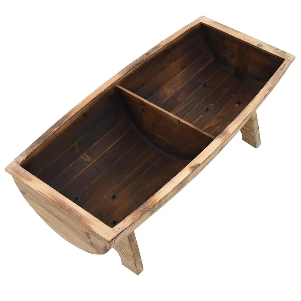 Barrel-Shaped Storage Bench 103x51x44 cm Solid Wood