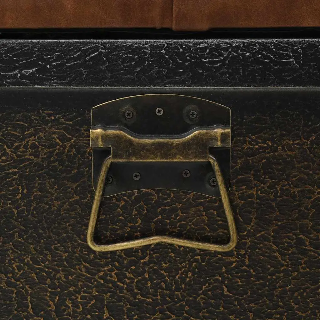 Storage Bench for Bedroom Hallway Living Room 80.5x41x50cm Solid Wood Artificial Leather Tufted Cushion with Wheels