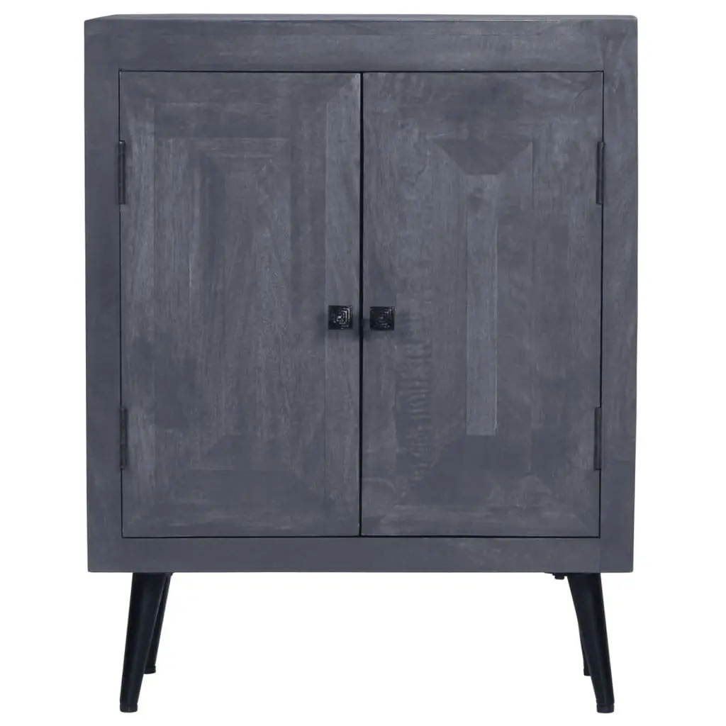 Sideboard Grey Solid Mango Wood Cabinet Storage Furniture Buffet Retro Style