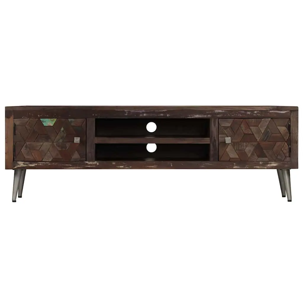 TV Cabinet Solid Reclaimed Wood Living Room Storage Lowboard 140x30x45cm Brown