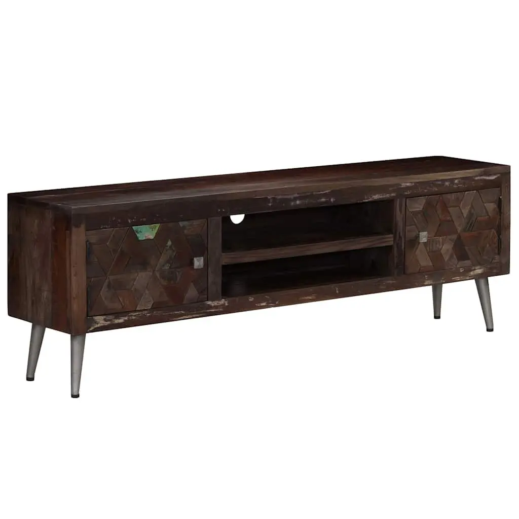TV Cabinet Solid Reclaimed Wood Living Room Storage Lowboard 140x30x45cm Brown