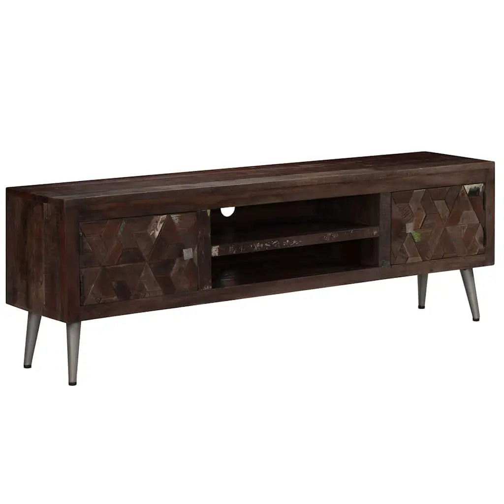 TV Cabinet Solid Reclaimed Wood Living Room Storage Lowboard 140x30x45cm Brown