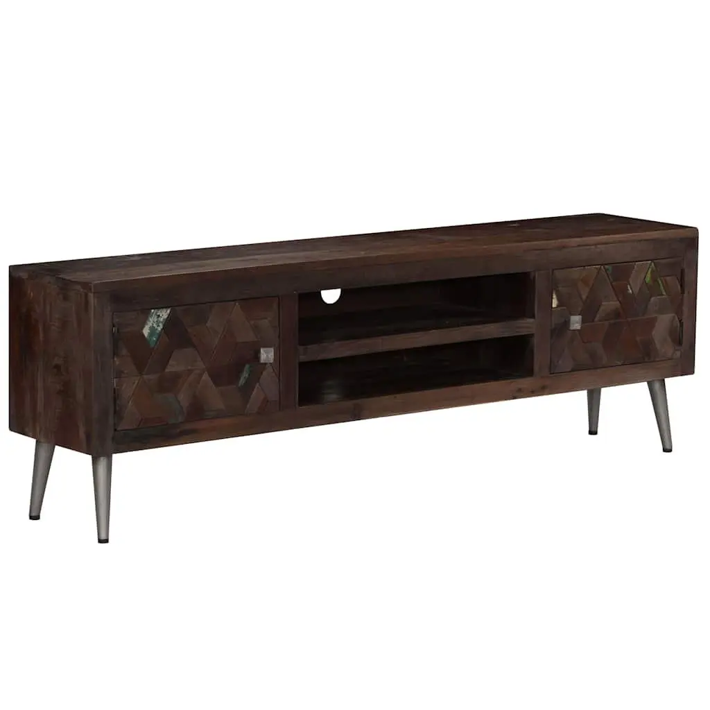 TV Cabinet Solid Reclaimed Wood Living Room Storage Lowboard 140x30x45cm Brown