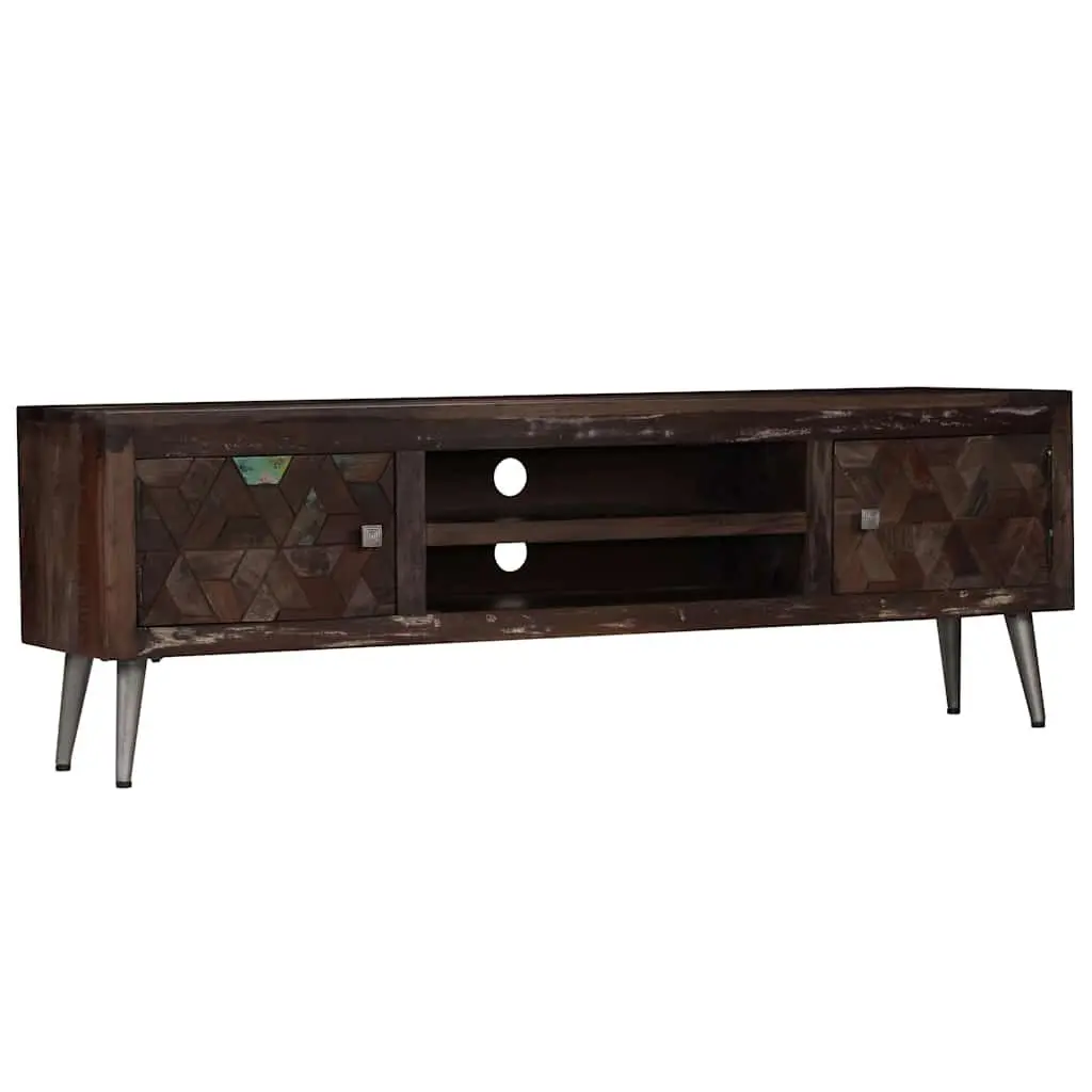 TV Cabinet Solid Reclaimed Wood Living Room Storage Lowboard 140x30x45cm Brown