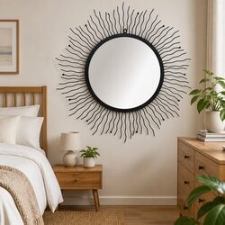 Specifications of the 80cm Black Round Wall Mirror