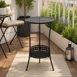 Bistro Table Dimensions 40x70 cm, Metal, Black
