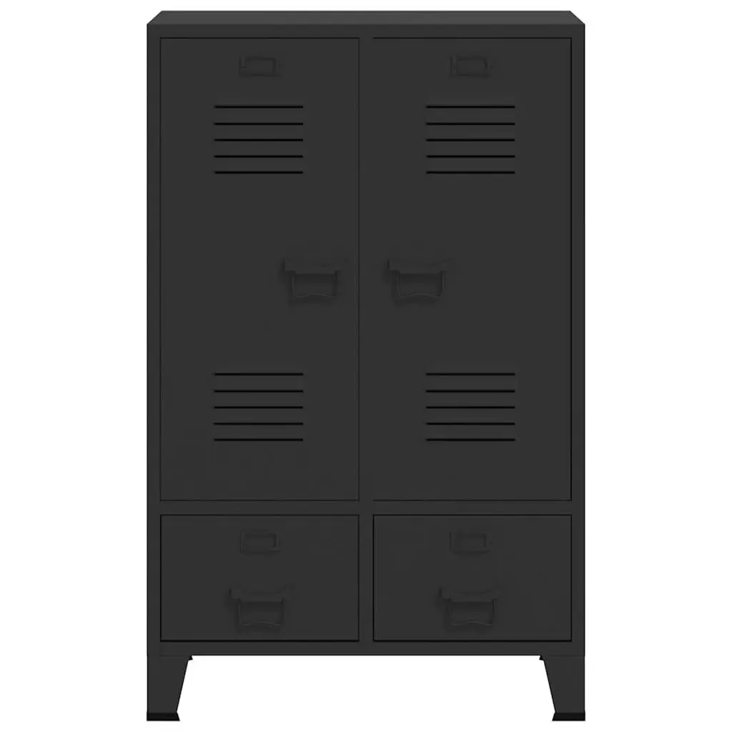 Industrial Metal Wardrobe Cabinet Storage Cupboard for Home 67cm W x 35cm D x 107cm H