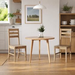 Dining Chairs Set of 2 - Solid Acacia Wood Construction
