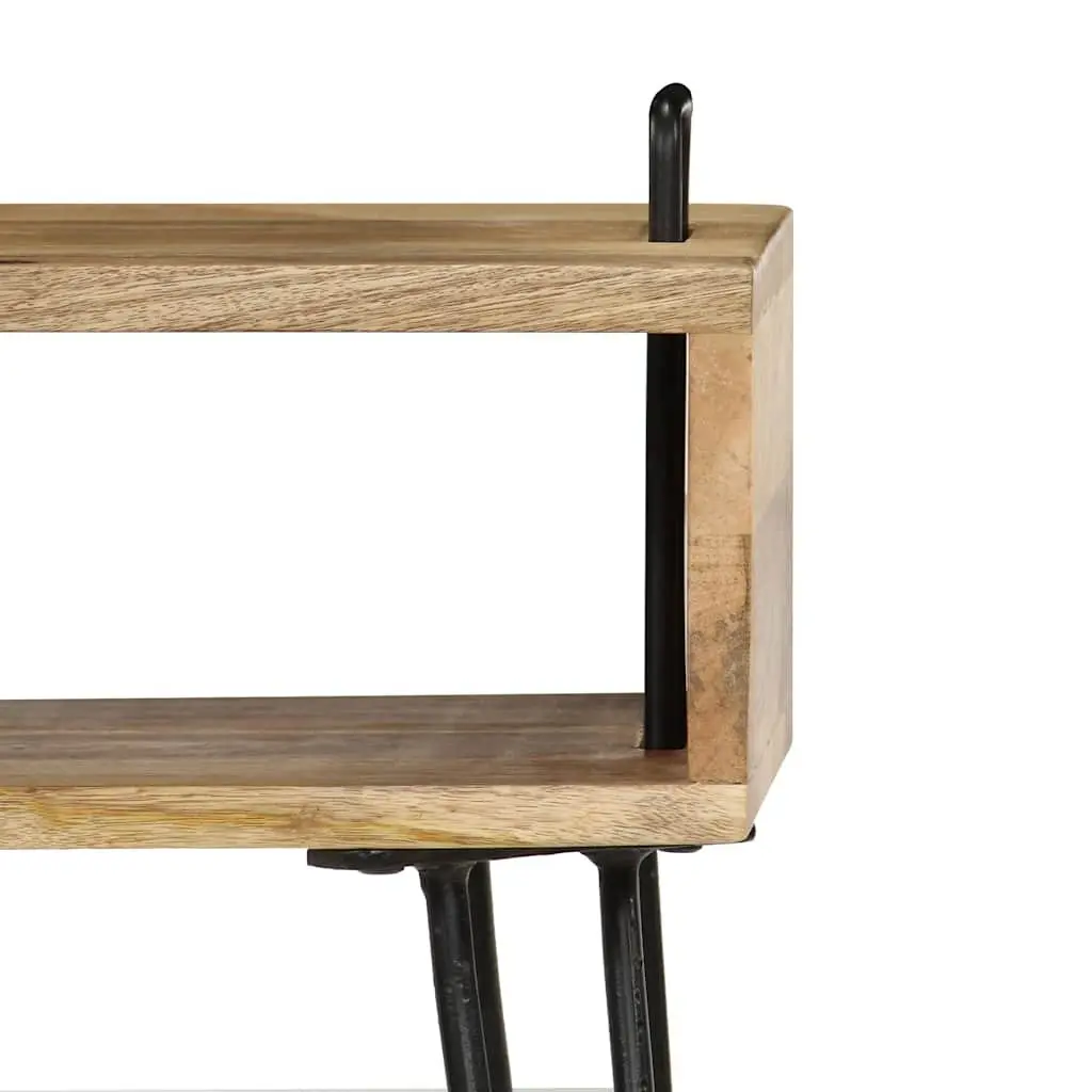 Bedside Table Solid Wood 40x34x47 cm Brown Nightstand Storage Shelf Bedroom