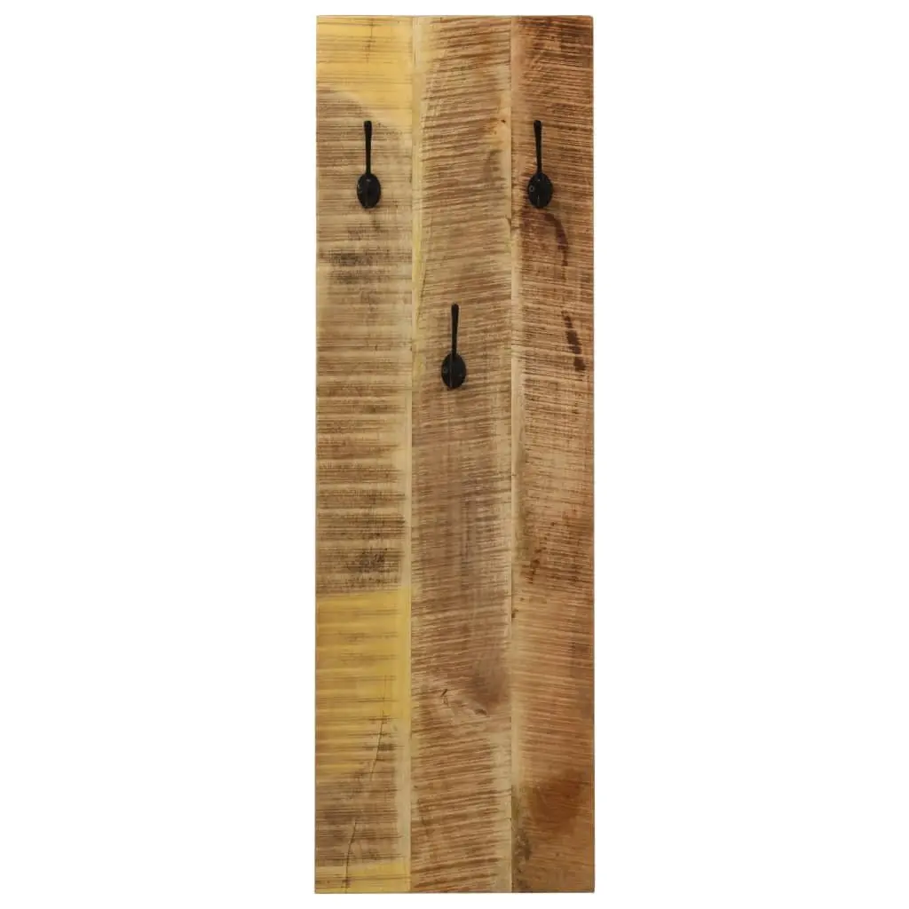Wall-mounted Coat Rack Set 2 pcs Solid Mango Wood Brown Home Decor Storage