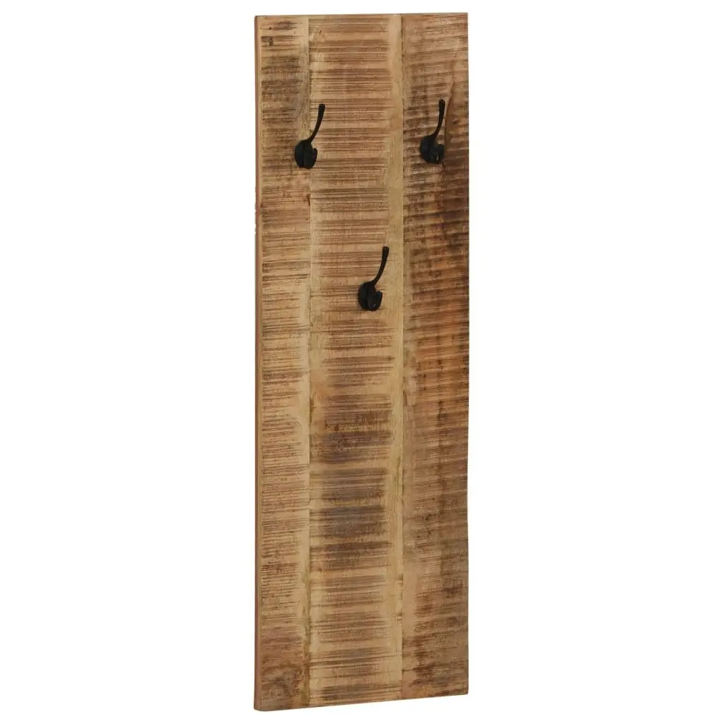 Wall-mounted Coat Rack Set 2 pcs Solid Mango Wood Brown Home Decor Storage