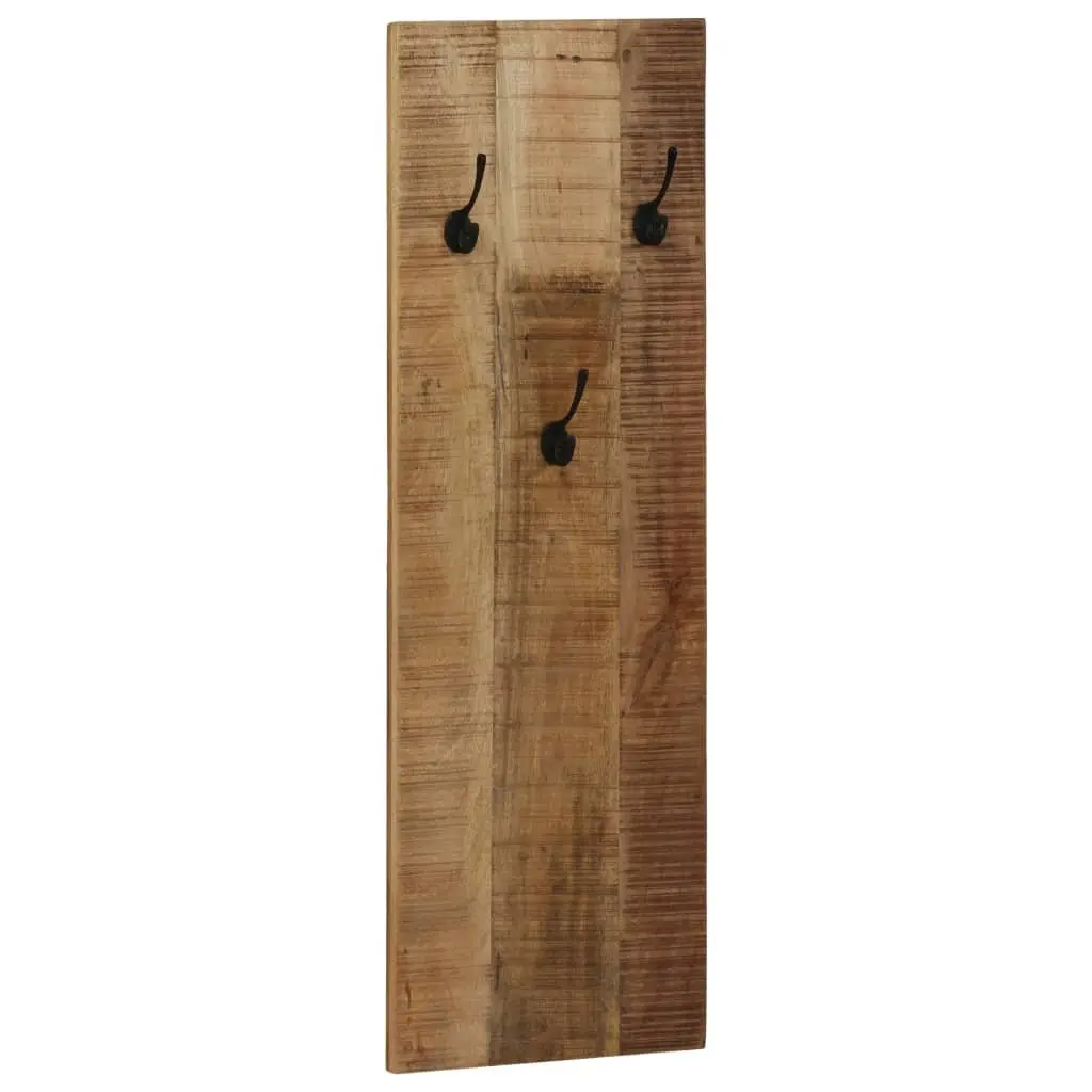 Wall-mounted Coat Rack Set 2 pcs Solid Mango Wood Brown Home Decor Storage