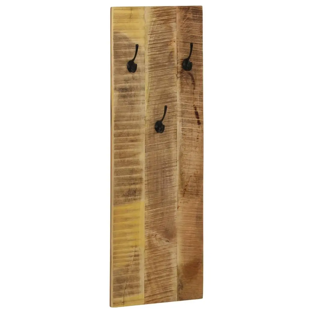 Wall-mounted Coat Rack Set 2 pcs Solid Mango Wood Brown Home Decor Storage