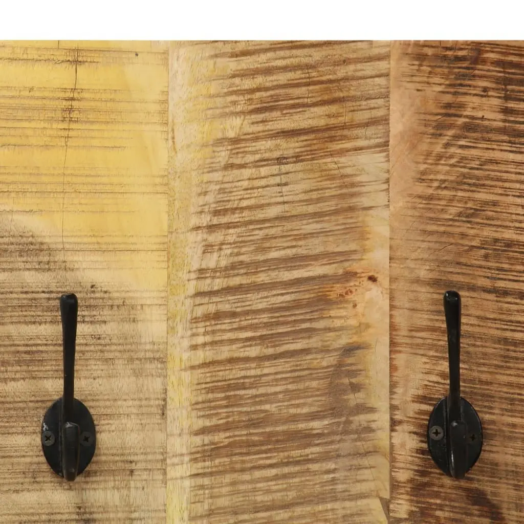 Wall-mounted Coat Rack Set 2 pcs Solid Mango Wood Brown Home Decor Storage