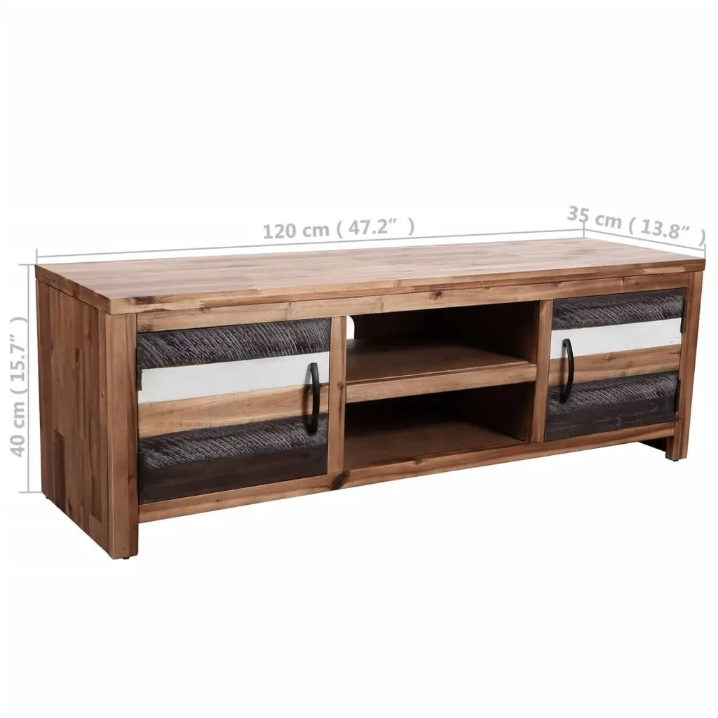 TV Cabinet Solid Acacia Wood Living Room Bedroom 120x35x40 cm