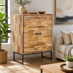 Reclaimed Teak Wood Sideboard Dimensions: 60x30x75 cm