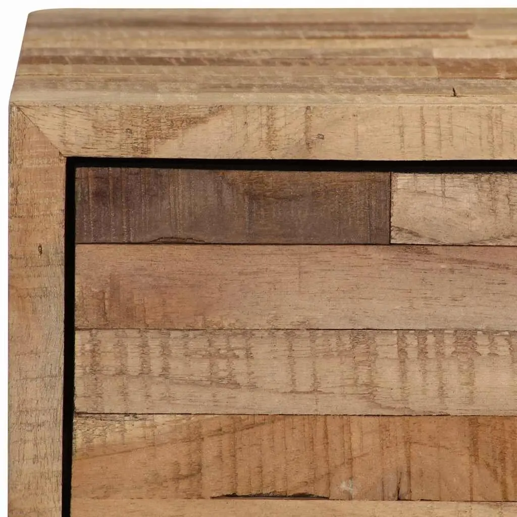 TV Cabinet Reclaimed Teak Wood Handmade Lowboard Storage Unit 90x30x55cm Rustic