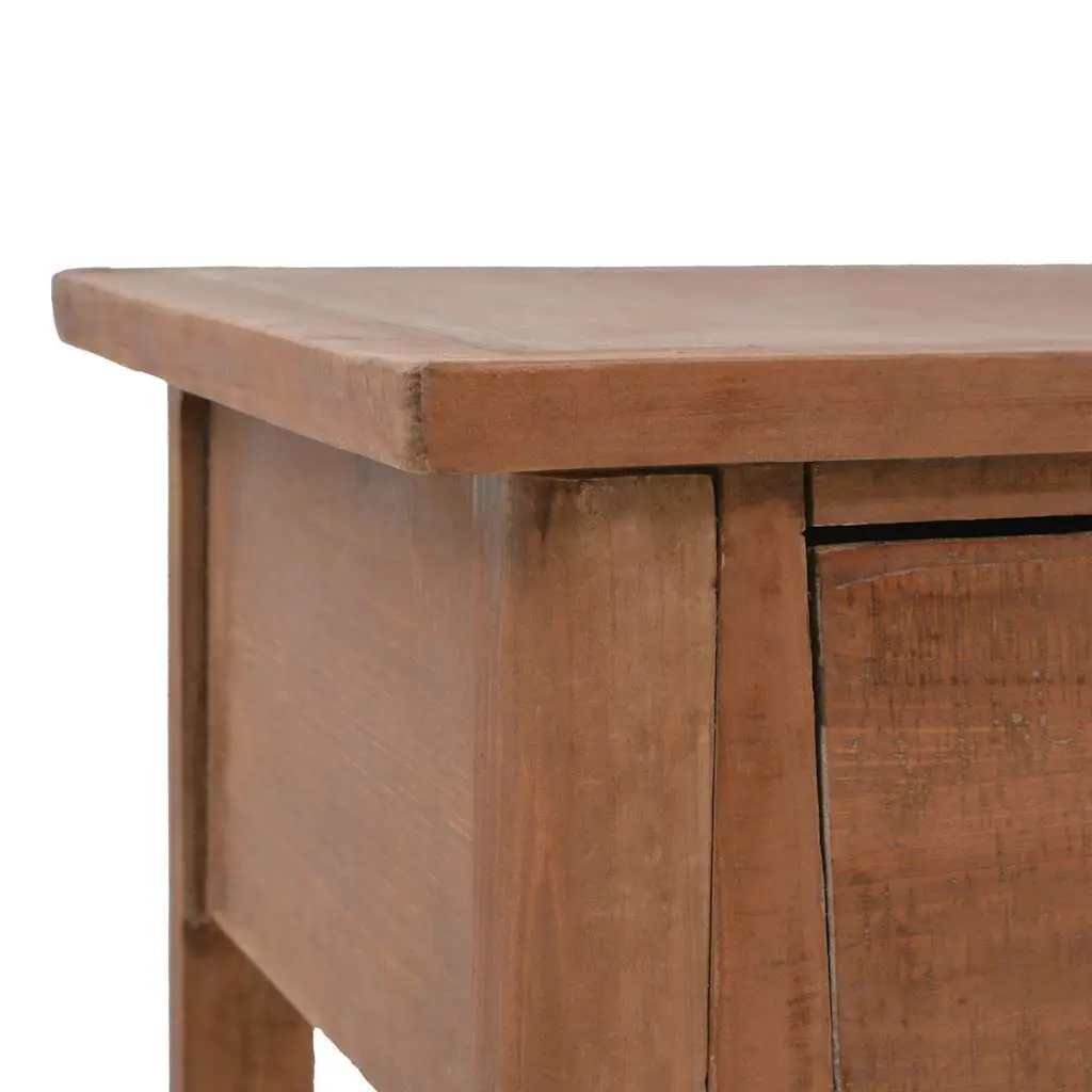 Solid Fir Wood Console Table End Table Side Table Accent Furniture Brown 126cm