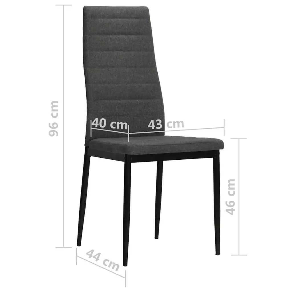 2 Contemporary Grey Dining Chairs