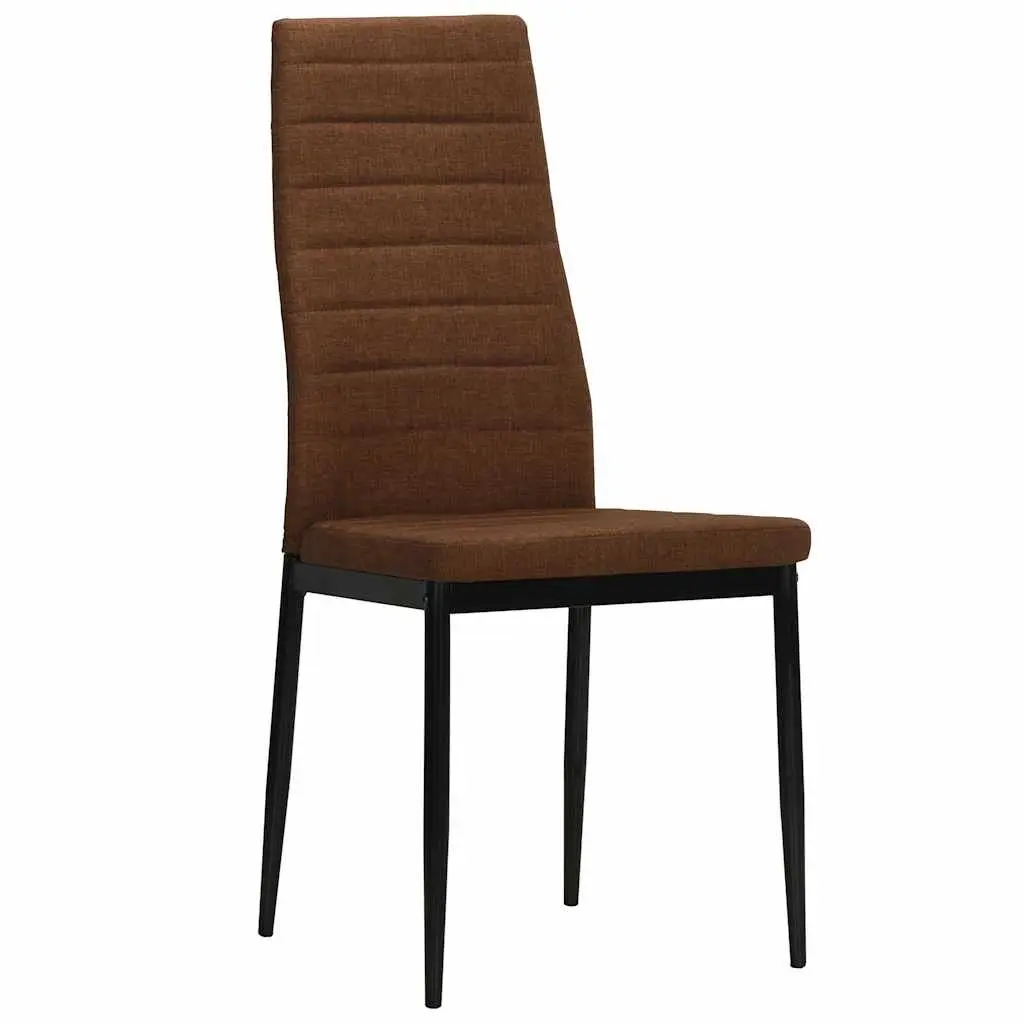 Dining Chairs Set of 2 Brown Contemporary Kitchen Seating Padded Ergonomic