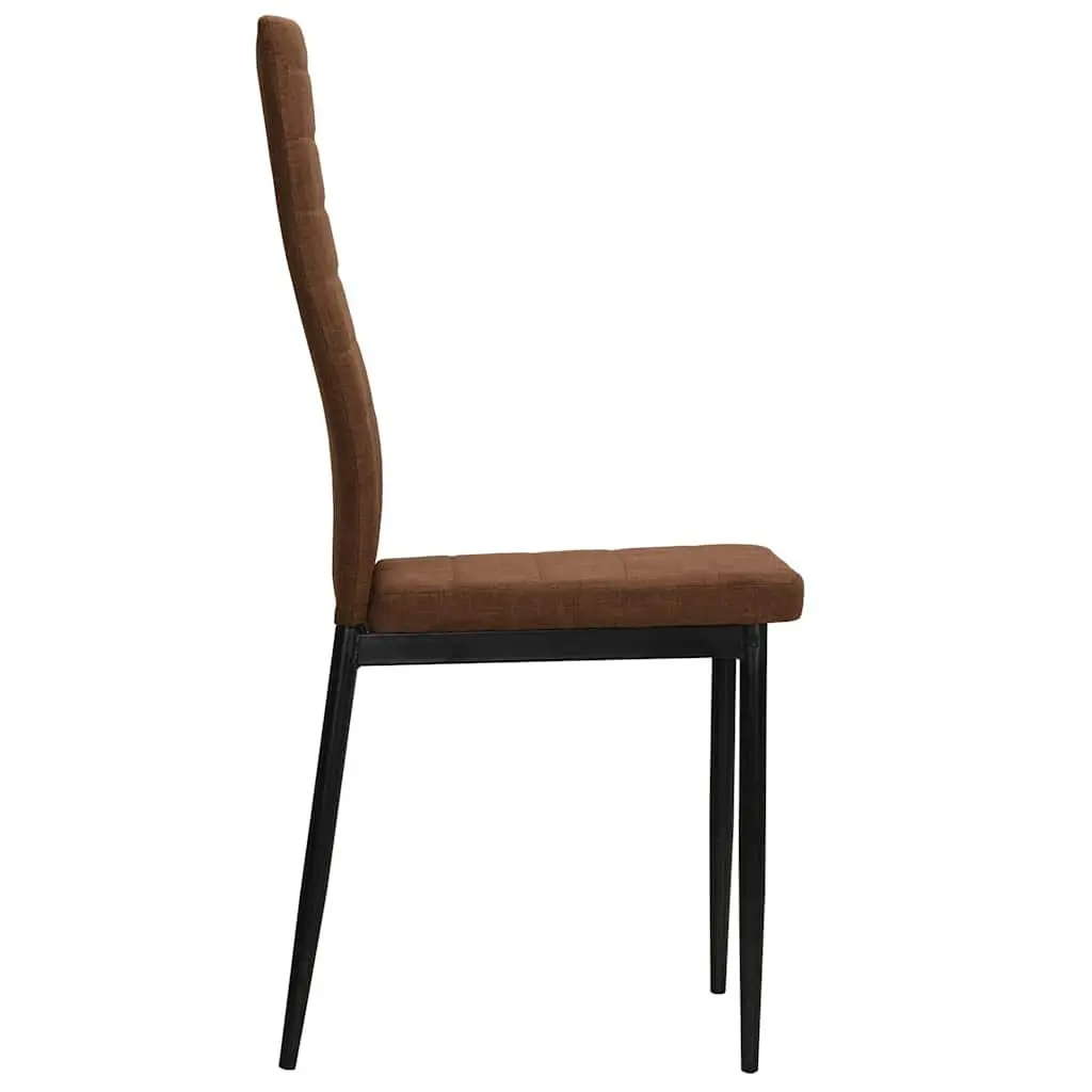 Dining Chairs Set of 2 Brown Contemporary Kitchen Seating Padded Ergonomic