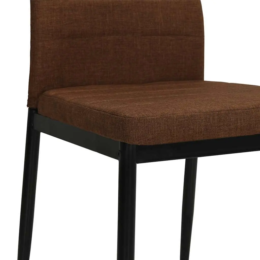 Dining Chairs Set of 2 Brown Contemporary Kitchen Seating Padded Ergonomic