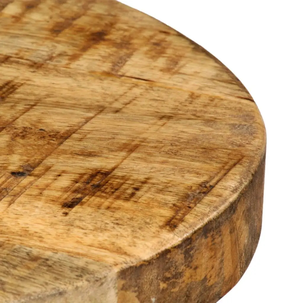 Industrial Style Bar Stools 2 Pcs with Mango Wood Seats
