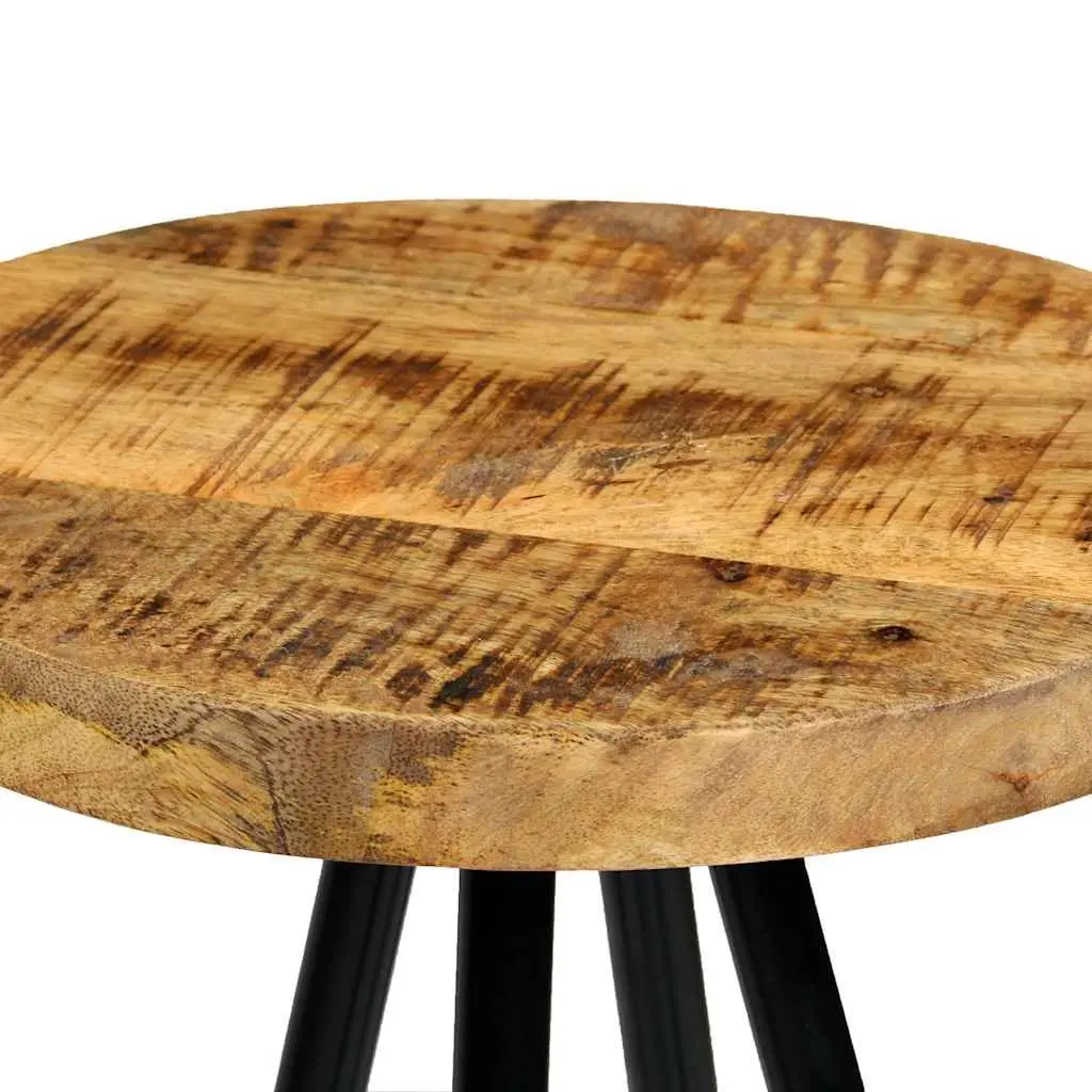 Bar Stools Kitchen Dining 4 Piece Solid Mango Wood Chairs